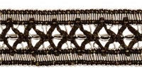 Gimp Borte Verzierungsband Style# 0150HG Farbe# SGB Silber-Grau Schwarz 14 Yards