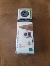 Power Strip, PowerCube Extended , 4 Outlets 2 USB Ports, 5 feet Cable, Gray