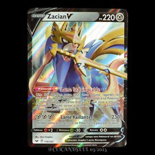 carte Pokémon Zacian V 138/202 #3 EB01 - Épée et Bouclier NEUF FR