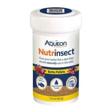 Aqueon Nutrinsect Betta Pellets 1.41 oz Fish Food Natural Insect Protein Diet