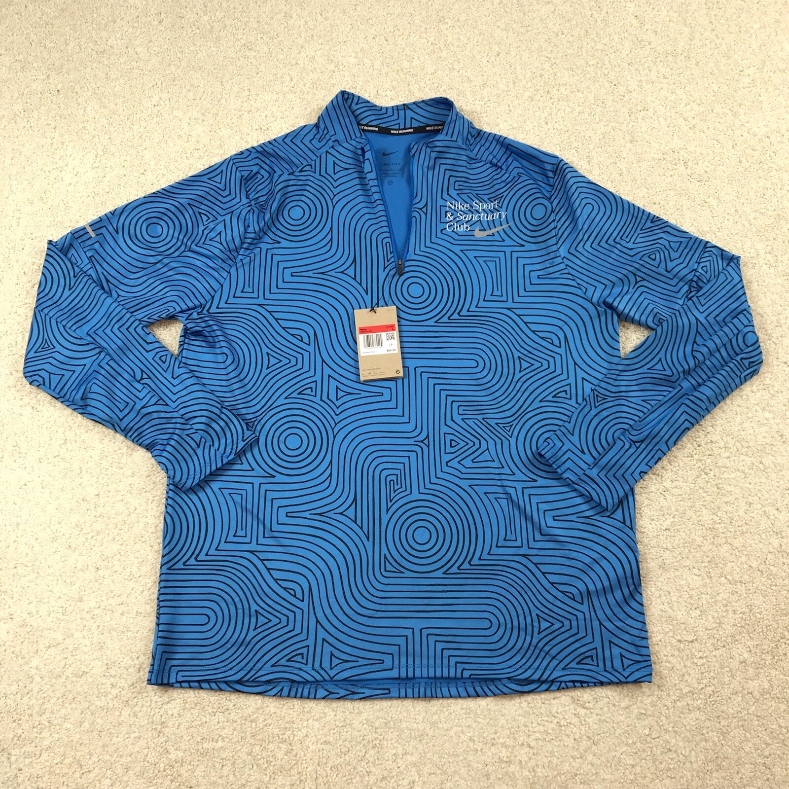 Nike Mens Dri-FIT Element 1/4-Zip Running Top Large Blue New FB9036 406