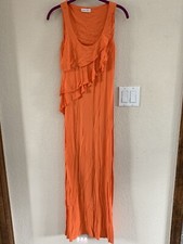Calvin Klein Orange Maxi Dress Size 2