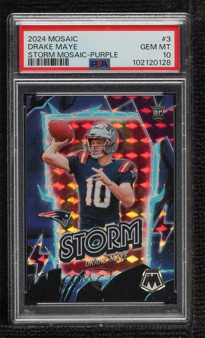 Drake Maye Panini Mosaic Storm #3 Purple