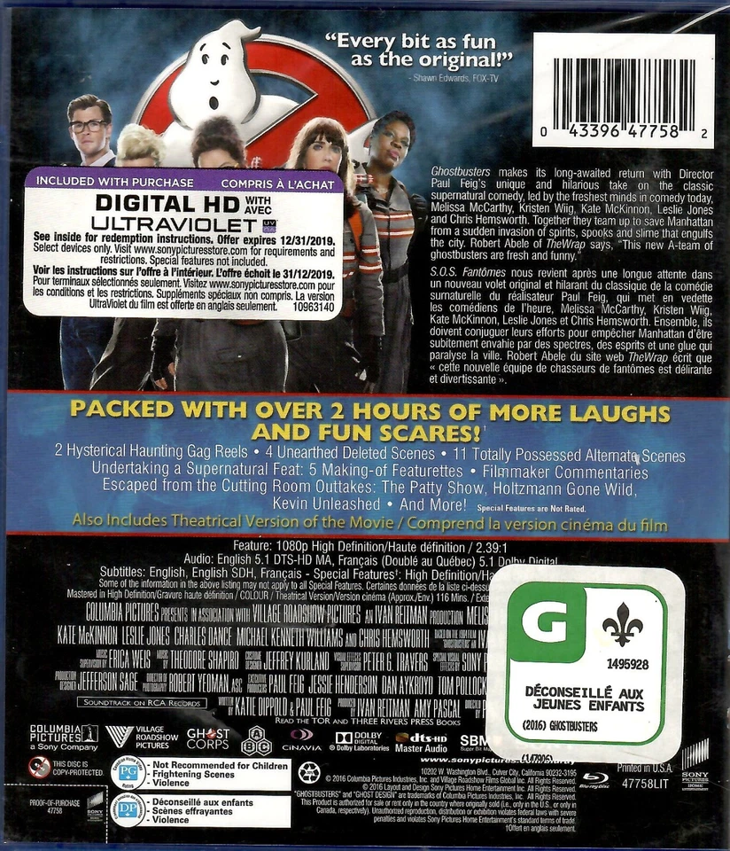 GhostBusters - Answer the Call - Chris Hemsworth, Kristen Wiig - Nuevo BluRAY Foto 3 de 3