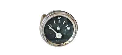 Volt Gauge Voltmeter VDO type, 2-1/16''/52mm, 12V w/wire harness For IH Tractor