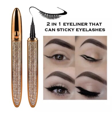 2 in 1 Lashes Eyeliner Glue Pen Liquid Eyelashes Magnet-free 