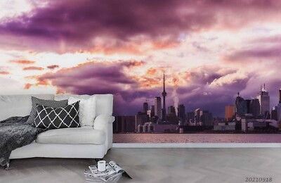 3D Sky City Landscape Wallpaper Wall Murals Removable Wallpaper