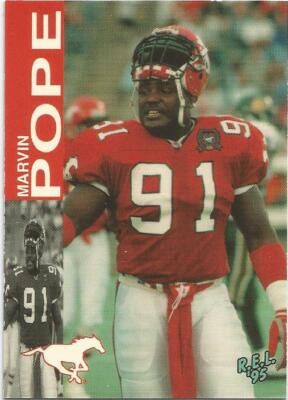 1995 REL CFL MARVIN POPE CALGARY STAMPEDERS #13 (CENTRAL STATE)