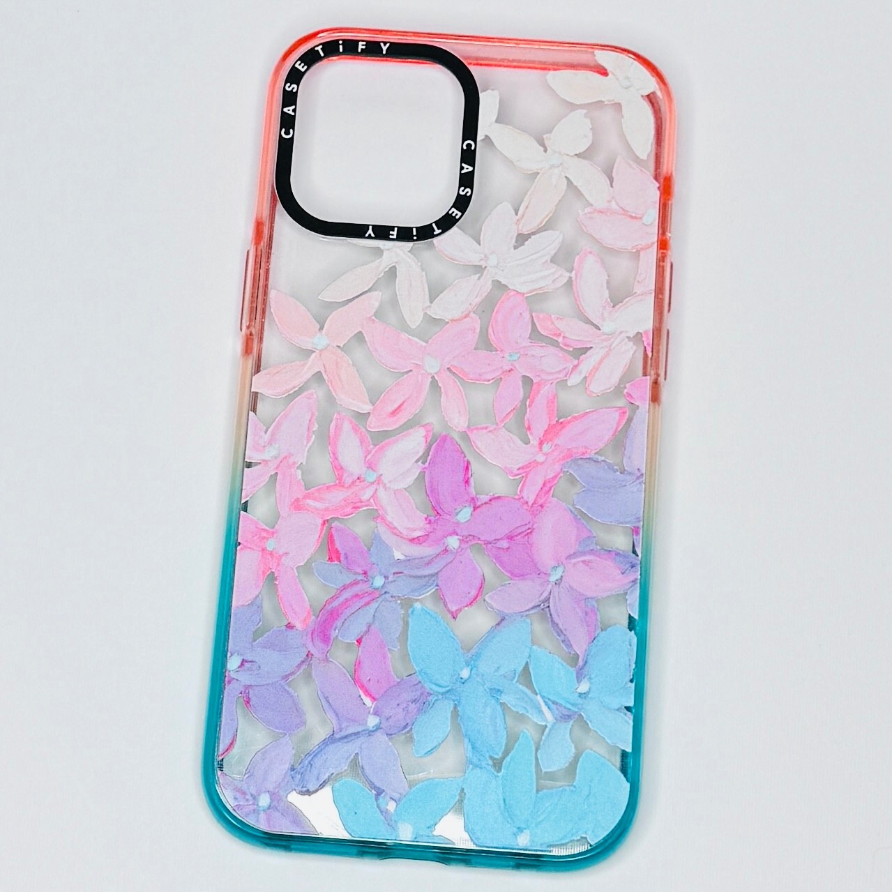 CASETIFY iPhone 12 Pro Max Gradient Floral Case in Blue Coral-image