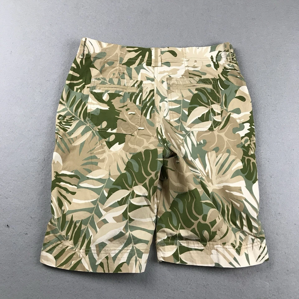 Chicos Pantalones Cortos Mujer 4 Verde Floral Talla 0 Perfecto Elastizado Chino Foto 4 de 4