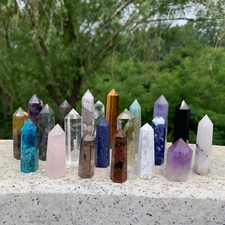Wholesale Lot 21PCS Natural Quartz Obelisk Tower Point Crystal Healing