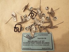 56 1956 Chevy Chevrolet 210 150 Front Fender Molding Stainless Trim Clip Set