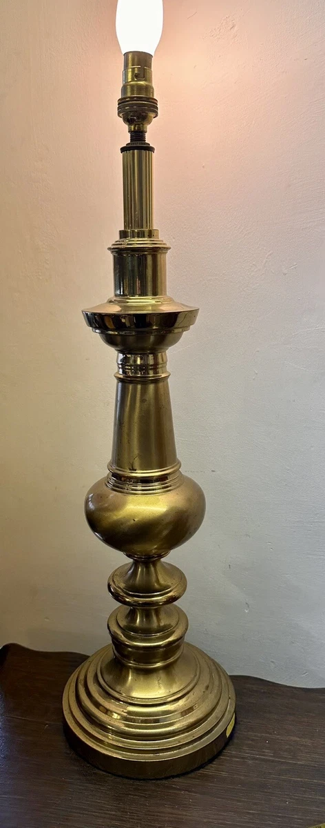 Vintage Nice Quality Large Impressive Chunky Brass Table Lamp