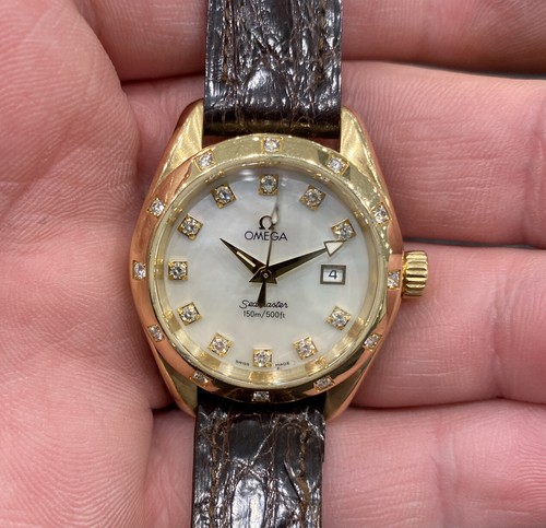 Omega 18K Yellow Gold Seamaster Aqua 
