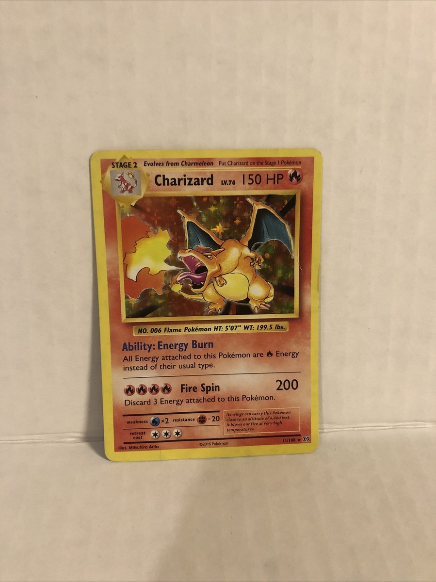 Pokemon Charizard XY Evolutions Holo Rare 11/108 2016 - READ Desc