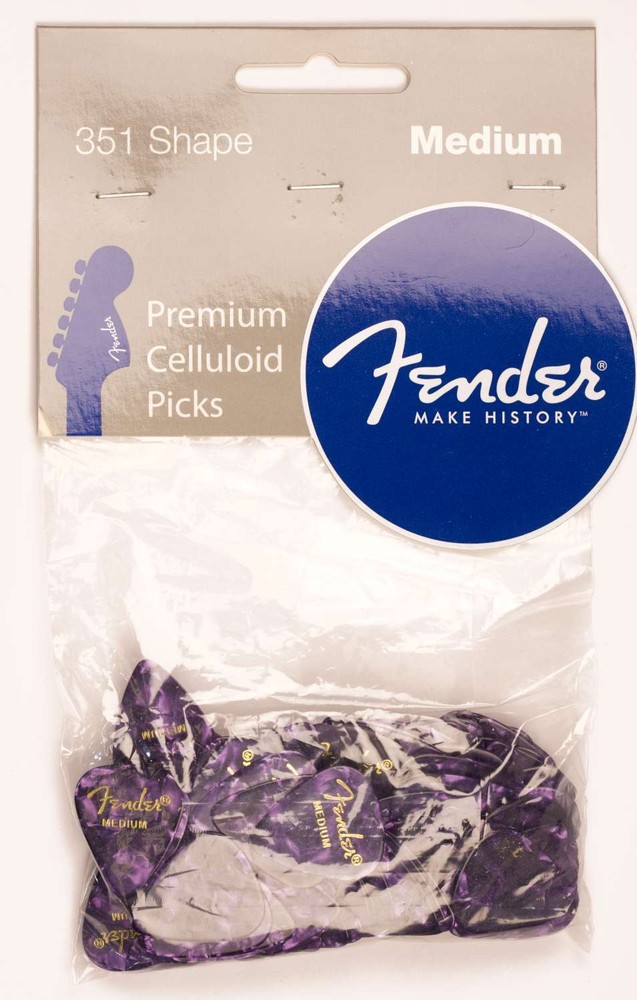 Fender 351 Premium Picks 144 Pack Purple Moto Medium Gauge 198-2351-376