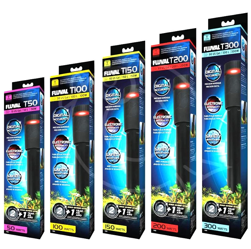 Fluval T Aquarium Heater Electronic Accurate 50 - 300L Submersible Fish Tank - Image 1 of 1
