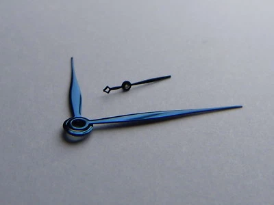 Aiguilles Acier BLEUI Type feuille Unitas ETA 6497 6498 flame blued leaf hands