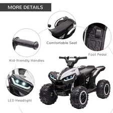 12V Electri Kids ATV Quad Ride On Car Forward Backward Four Wheels for 3-5 Years