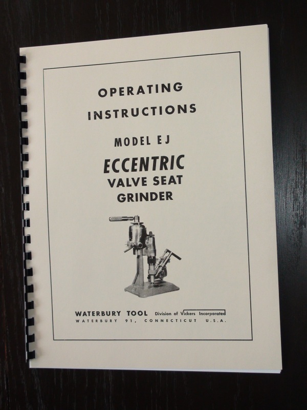 Hall Toledo Model EJ Valve Seat Grinder Manual eBay