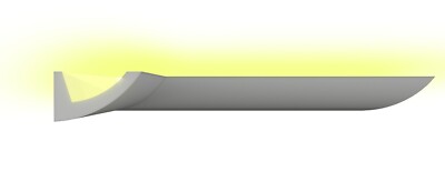 LED Lichtprofil Indirekte Beleuchtung LED Decken Stuckleiste 20 Meter BL 08