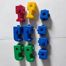 VTG Tupperware Toys Tuppertoys Colorful Plastic Building Blocks Kup-L-Ups Train