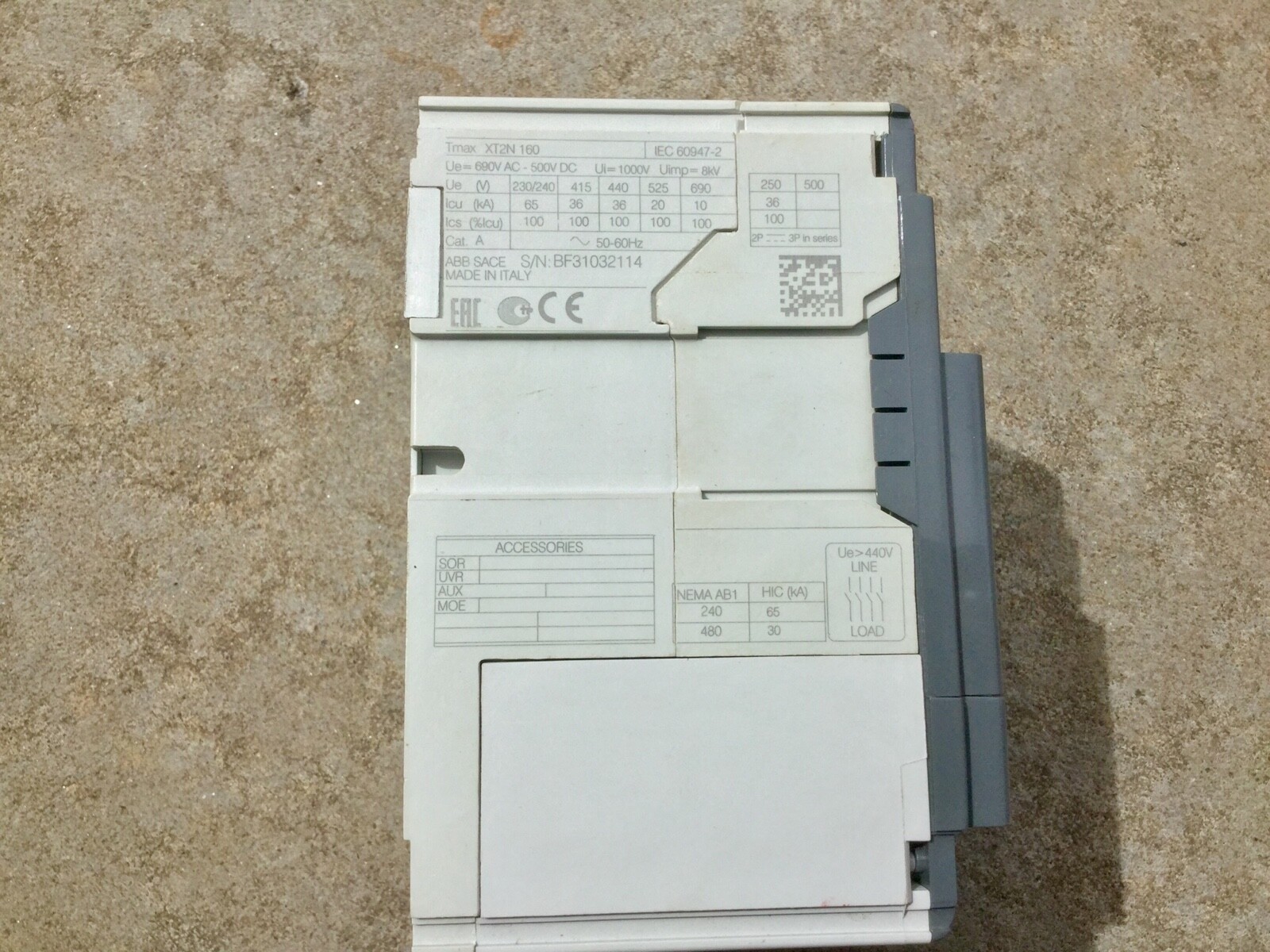 ABB SACE TMAX XT2N 160 Molded Circuit Breaker 100A | eBay