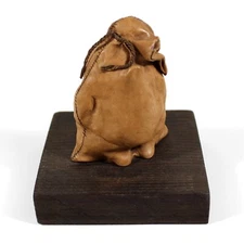 BETTY DIFUNTORUM PIG INSIDE BAG SCULPTURE FIGURINE SACRAMENTO CALIFORNIA ARTIST