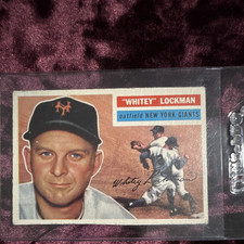 Topps 1956 Whitey Lockman #205 New York Giants Baseball Card