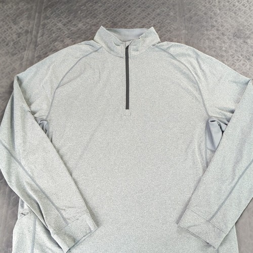 Levelwear Golf Sweatshirt 1/4 Zip Pullover Mock Neck grau langarm Herren Large - Bild 2 von 12