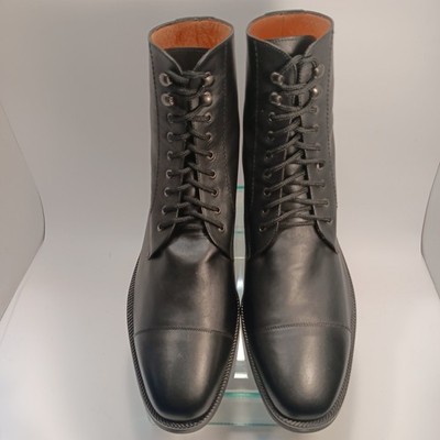 Tauer & Johnson Morrisey Boot Men's 11D Black Leather Cap Toe Handcrafted 