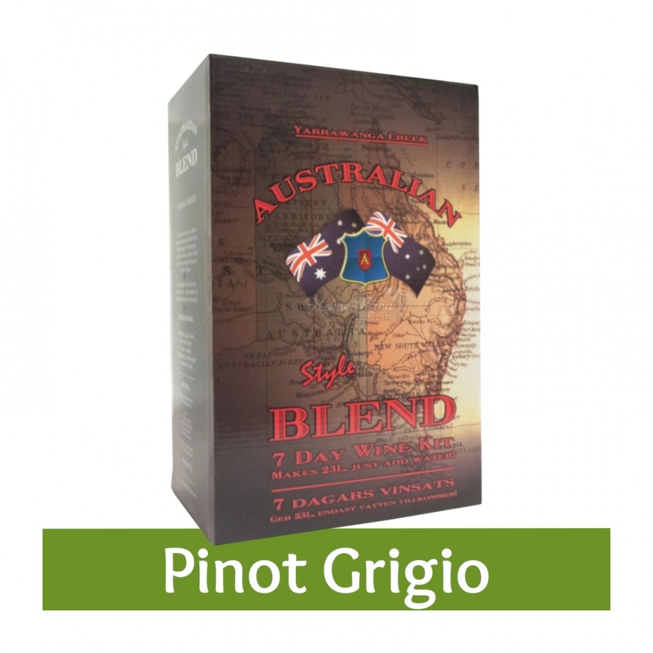 Australian Blend Homebrew Wine Ingredient Kit - Pinot Grigio - 30 Bottle