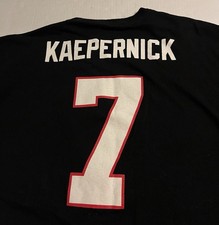 San Francisco 49ers 2016 Colin Kaepernick NFL #7 Jersey T-Shirt 2XL Black Knee 