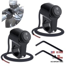 Motorcycle Handlebar Switch 12V - Waterproof Motorcycle Light Toggle - 2 PCS