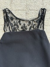 Laundry By Shelli Sagal Vintage Long Black Dress Beaded 12