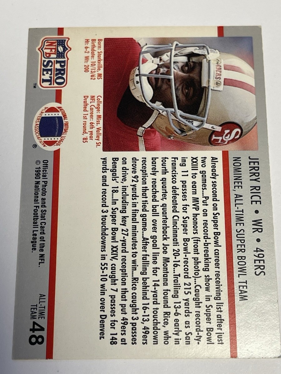 1990-91 Pro Set Super Bowl XXV #48 Jerry Rice | eBay