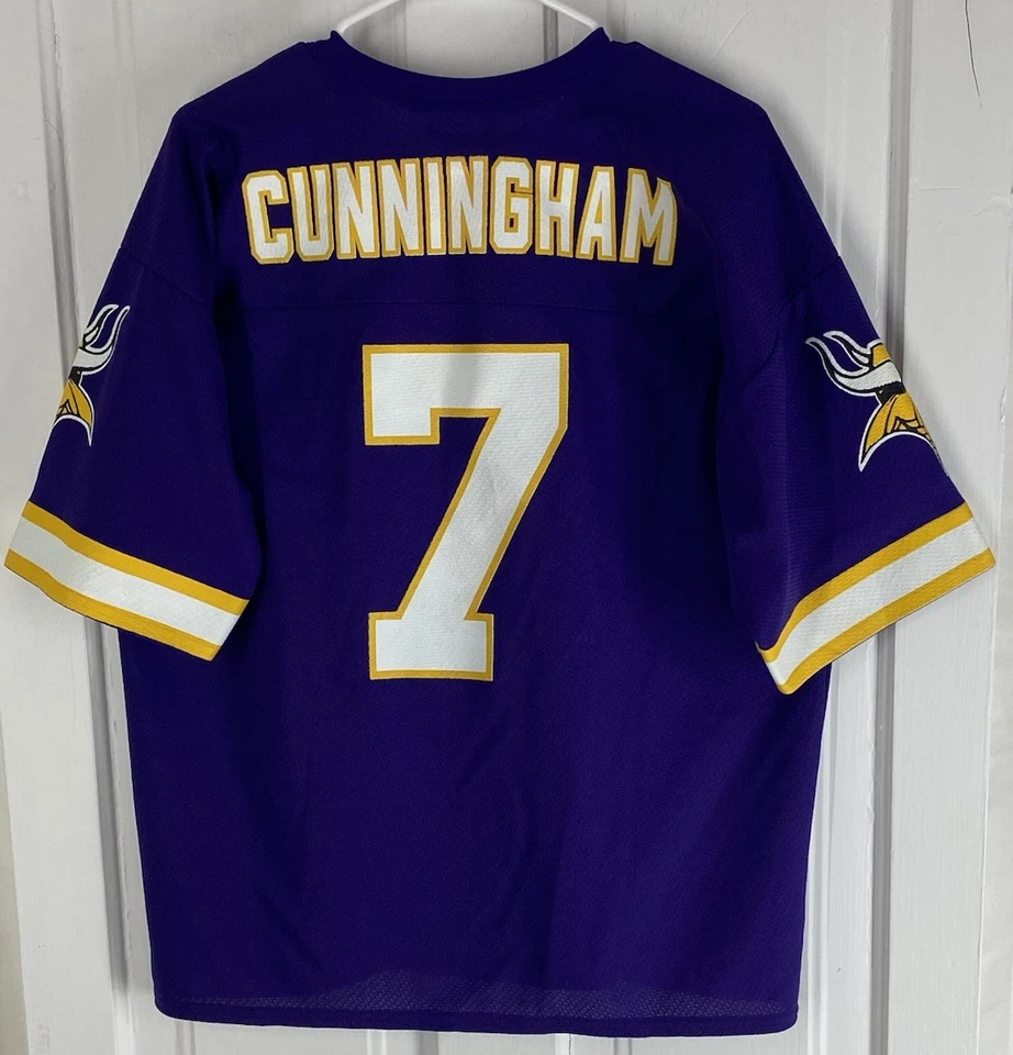 Camiseta deportiva vintage (talla L) de los Minnesota Vikings, Randall Cunninghamn #7, logotipo atlético Foto 2 de 4