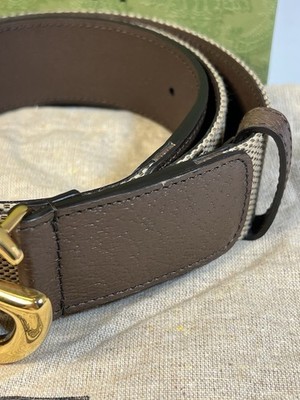 Authentic Gucci Brown Leather GG Buckle Belt | Made in Italy | Dust Bag Belt with Interlocking G detail in brown leather | GUCCI® US main image 3