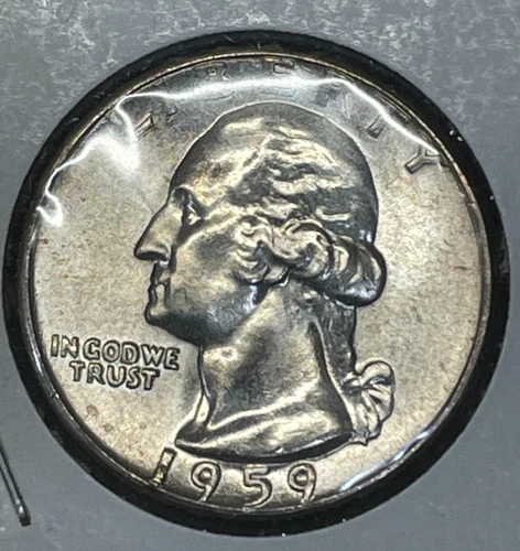1959 P Washington Quarter 25c  Uncirculated 90% Silver  Fast Ship 🚢