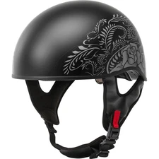 GMAX HH-65 Naked Rose Helmet - Matte Black/Silver, X-Small H1657073