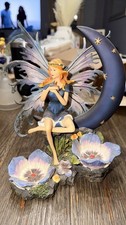Mystical Creations “Blue Winged Fairy on Moon” figurine