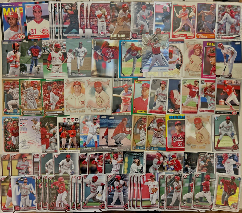 250+ Cincinnati Reds Baseball Card Lot W RCs, Inserts & Parallels