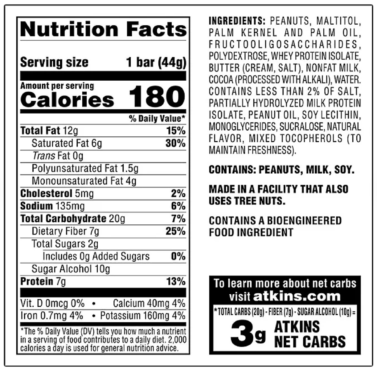 Atkins Anytime Snacks Snack Bar Caramel Chocolate Nut Roll 18 ct