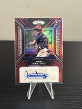 2024 Panini Prizm #SS-AM Angel Martinez Sensational Signatures Red Prizms #/99