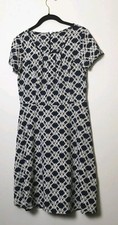 Talbots Womens Dress Size Medium Petites Short Sleeve Rope Knots 2014 Nylon
