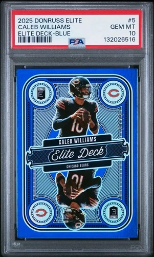 2025 Donruss Elite CALEB WILLIAMS /75 Elite Deck Blue #5 Bears PSA 10 POP 3 🔥