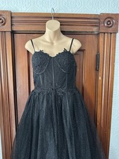 Black Sparkle Long Formal Prom Dress Small