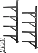 2 Pack 4-Layer Shipping Container Shelving Adjustable Heavy-Duty Steel Brackets