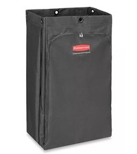 Rubbermaid Commercial Products Janitorial Cart Black Fabric Bag, Shelves