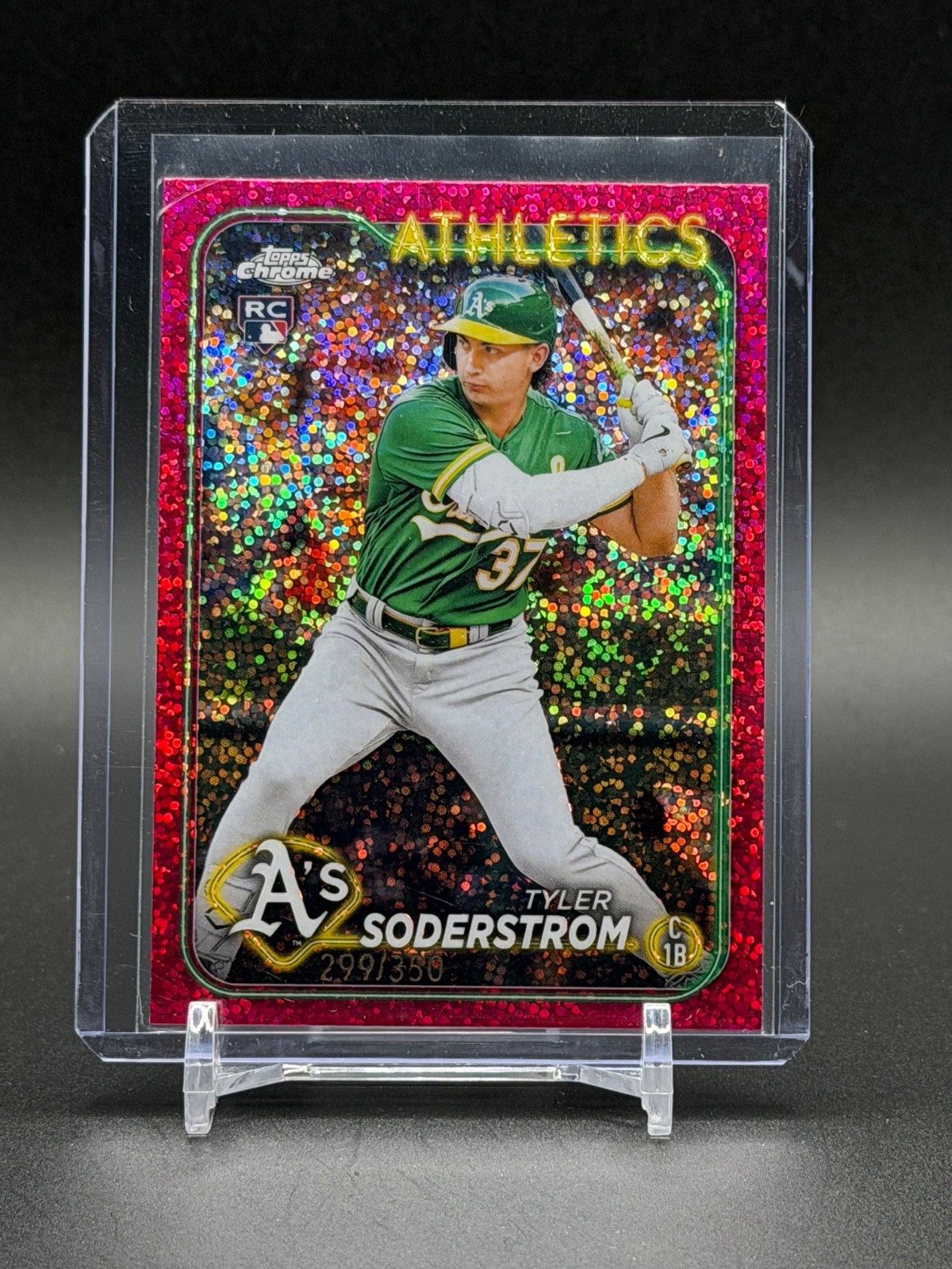 2024 Topps Chrome - Tyler Soderstrom #298 Magenta Speckle /350 RC